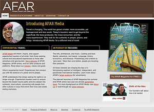 AFAR Media website screenshot