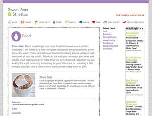 Sweet Peas & Stilettos website screenshot